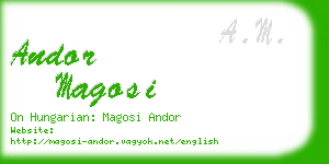 andor magosi business card